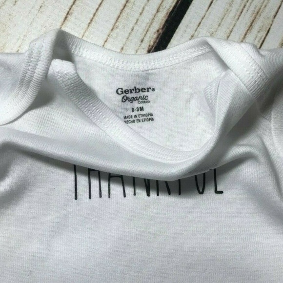 Gerber Onesie Thankful Rae Dunn Inspired 0-3 M - Picture 3 of 5